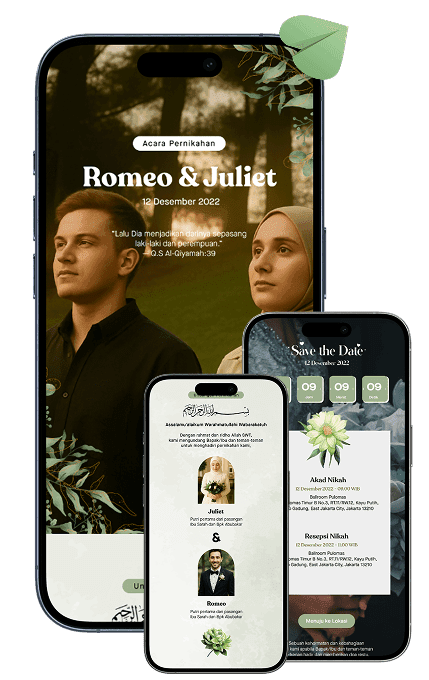 Contoh undangan digital pernikahan dari Kekawinan.com